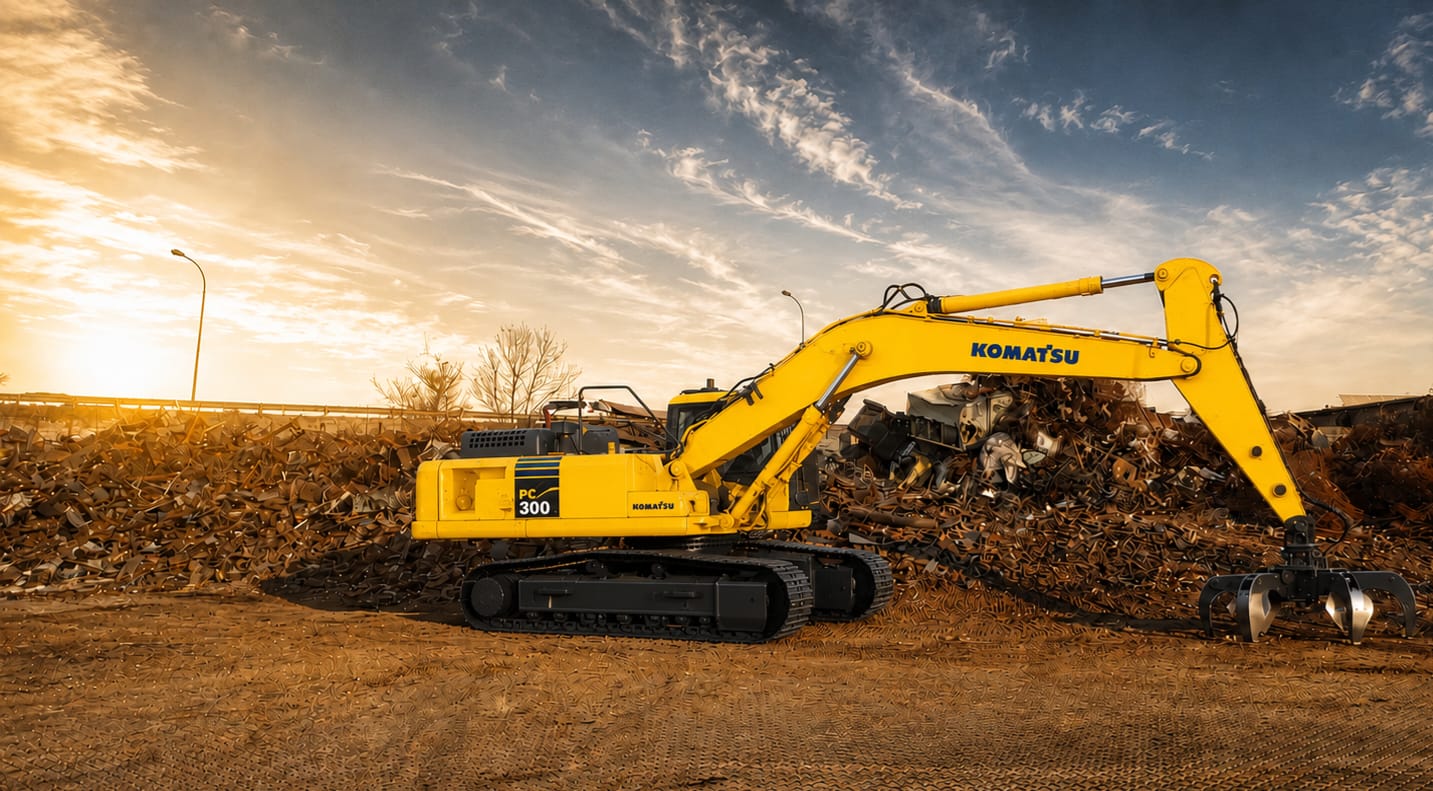 Excavators used for fast offloading of materials